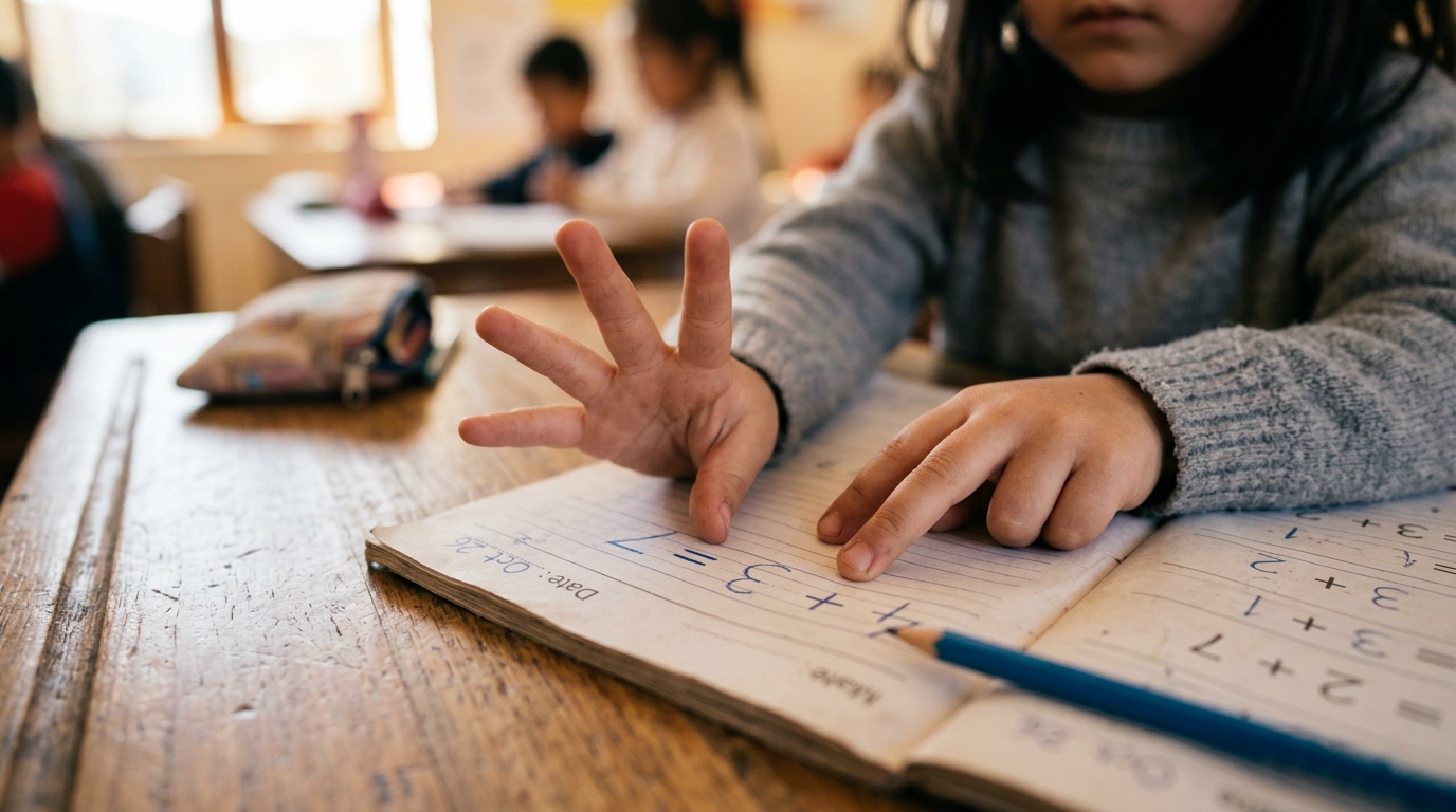 Kind oefent met rekenen leren 5 jaar spelletjes thuis - DotasToys blog