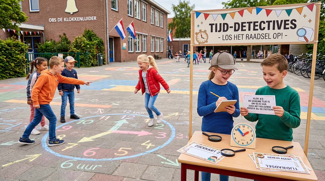 Kind oefent met klok leren kijken thuis - DotasToys blog