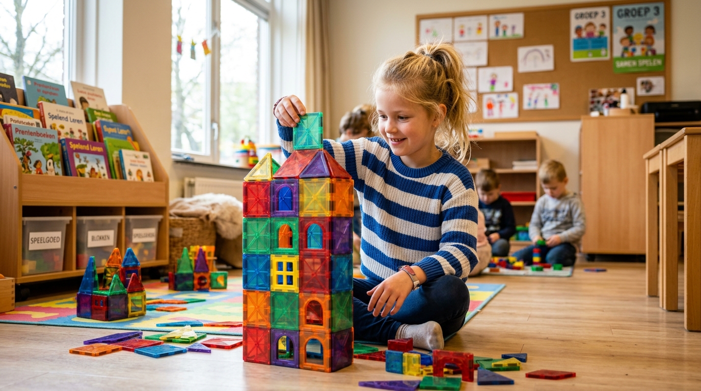 Kind oefent met beste speelgoed 7 jaar meisje thuis - DotasToys blog