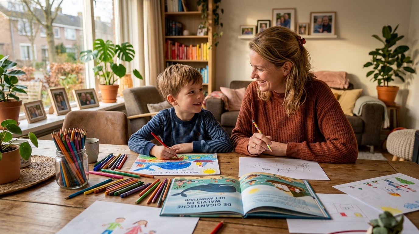 Ouder helpt kind met begrijpend lezen oefenen 7 jarige - spelend leren begrijpend lezen oefenen 7 jarige - praktische tips voor ouders | DotasToys