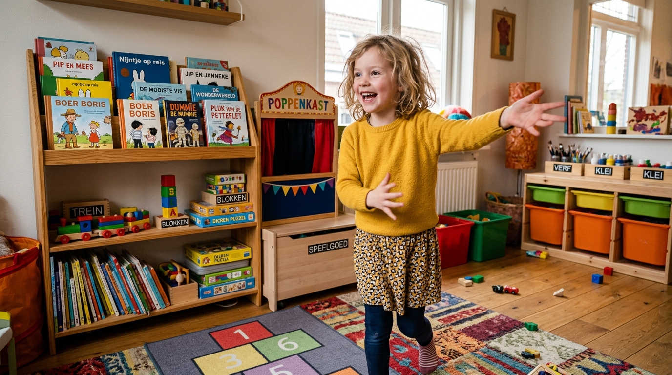 Kind oefent met verhalen vertellen spelletjes 6 jaar thuis - DotasToys blog
