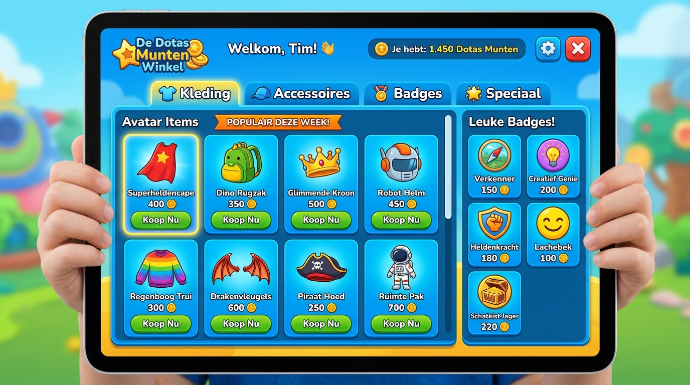 dotas munten verdienen sparen activiteiten voor kinderen - educatief spelen Kind oefent met dotas munten verdienen sparen thuis - DotasToys blog