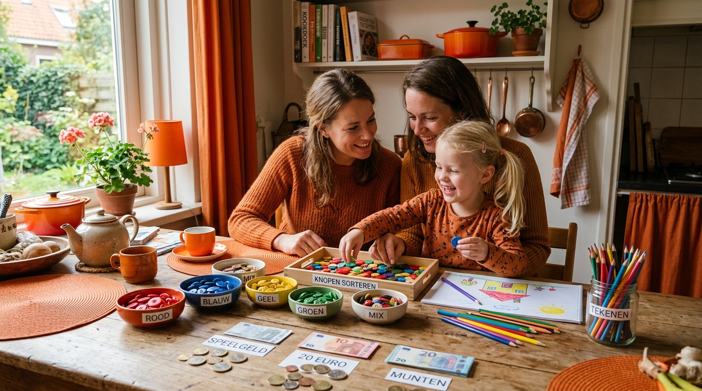 Kind oefent met spelend leren thuis 4 jaar activiteiten thuis - DotasToys blog