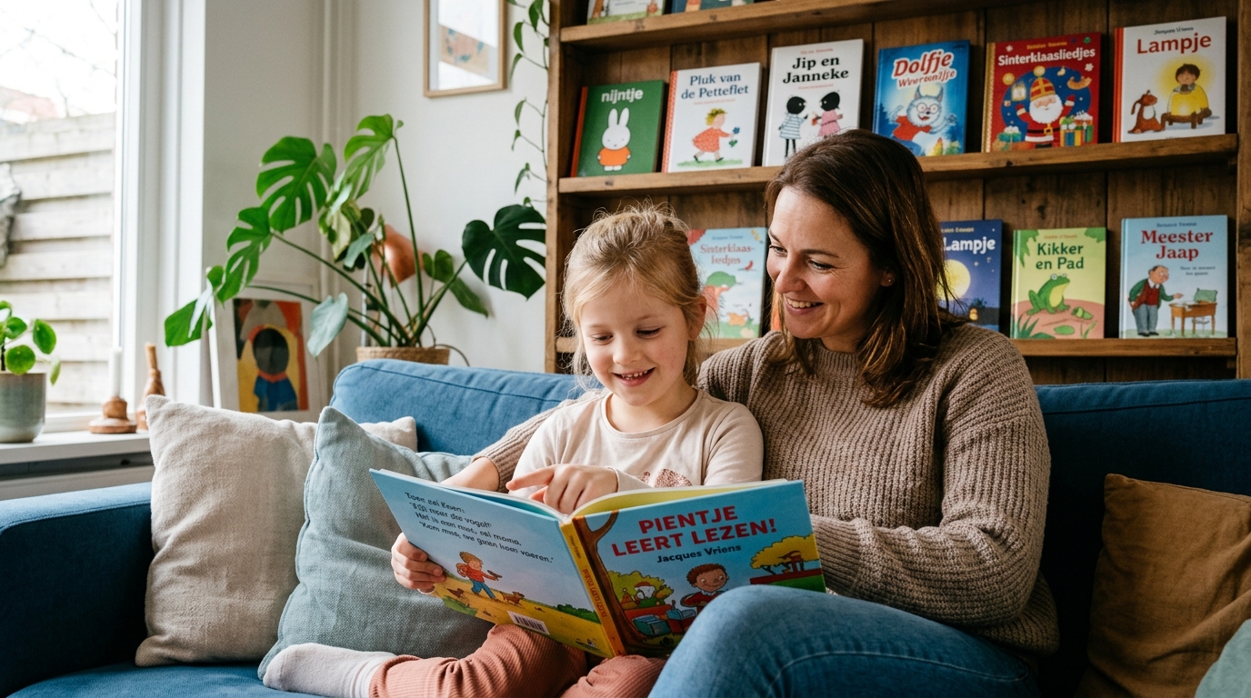 Kind oefent met woordjes lezen oefenen 6 jaar thuis - DotasToys blog