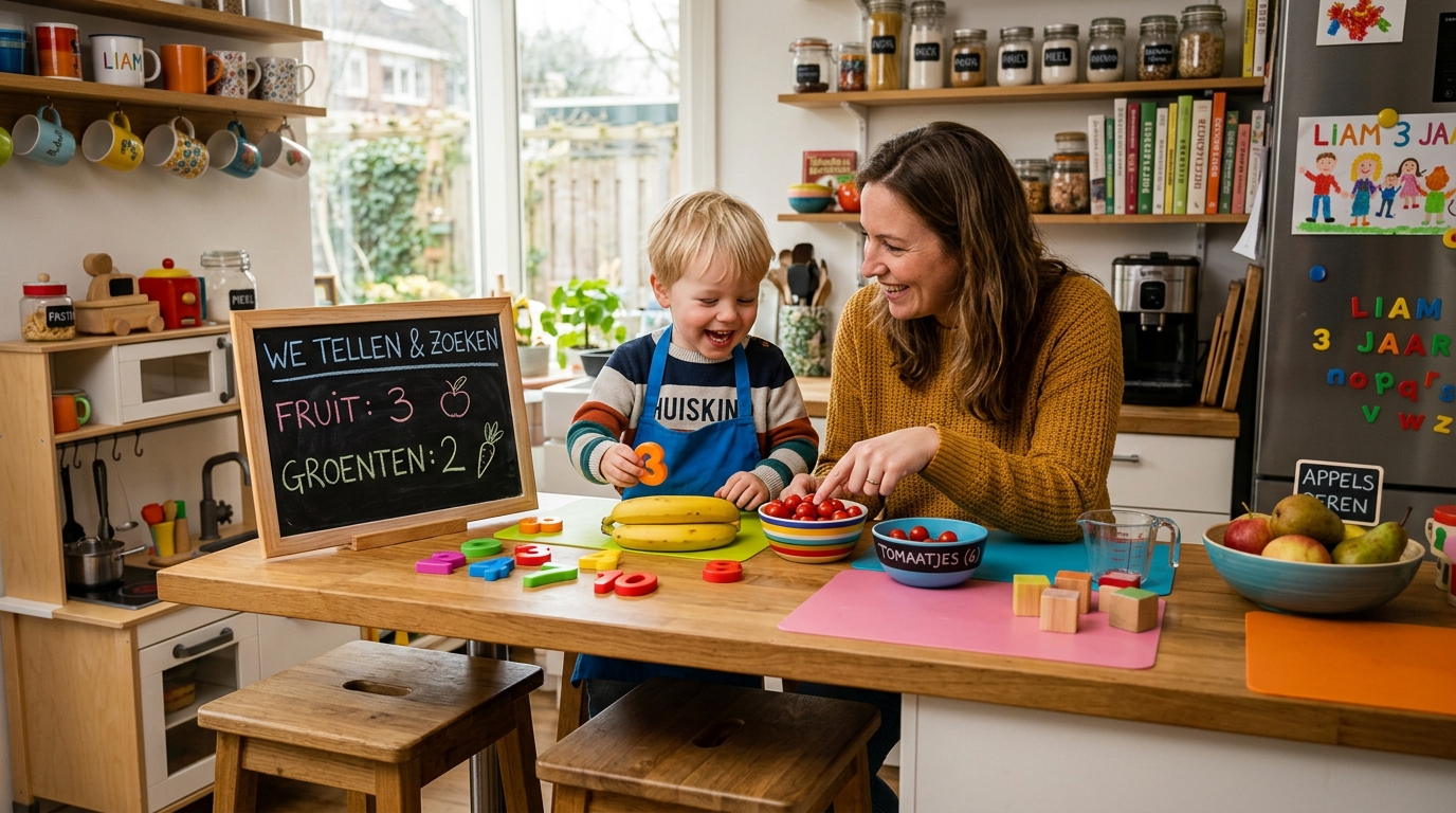 cijfers 0 tot 10 leren peuter activiteiten voor kinderen - educatief spelen Kind oefent met cijfers 0 tot 10 leren peuter thuis - DotasToys blog