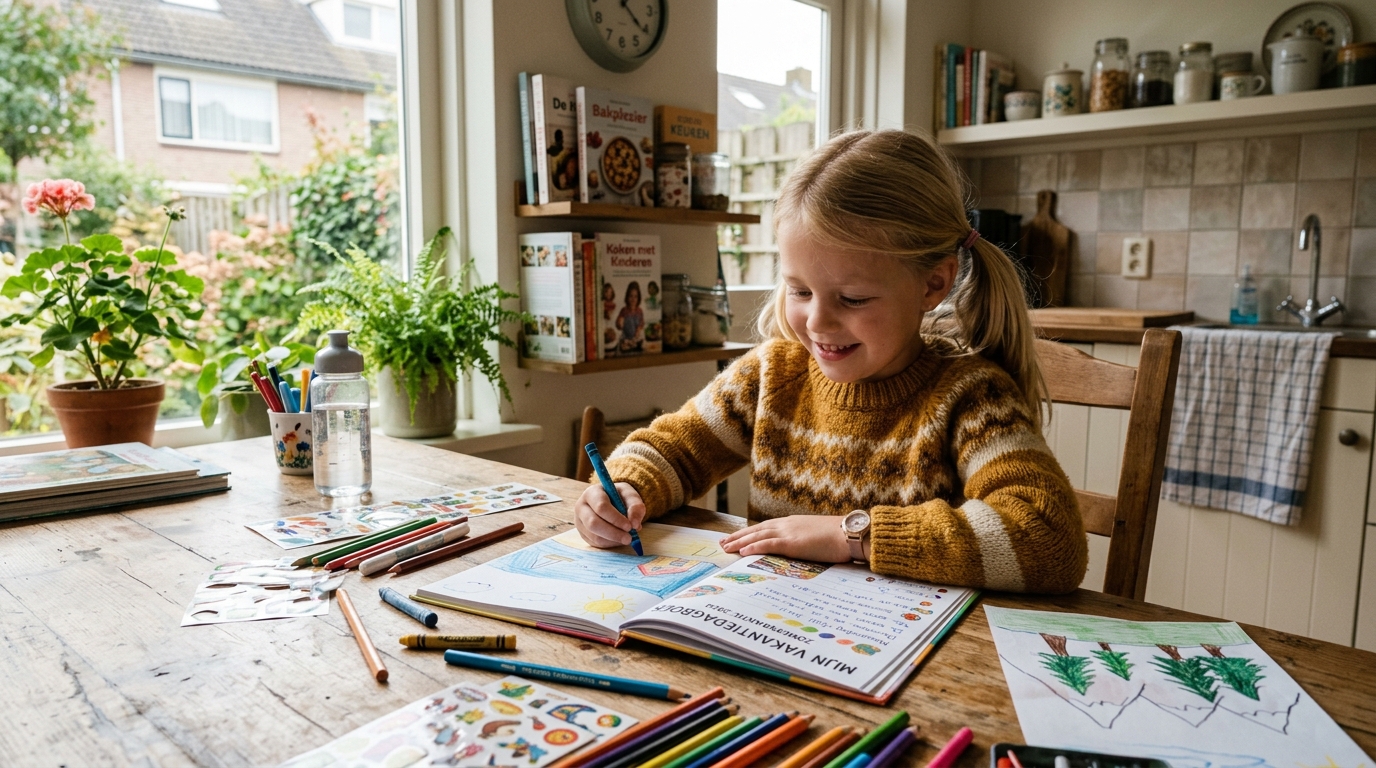 Kind oefent met spelend leren vakantie activiteiten kinderen thuis - DotasToys blog