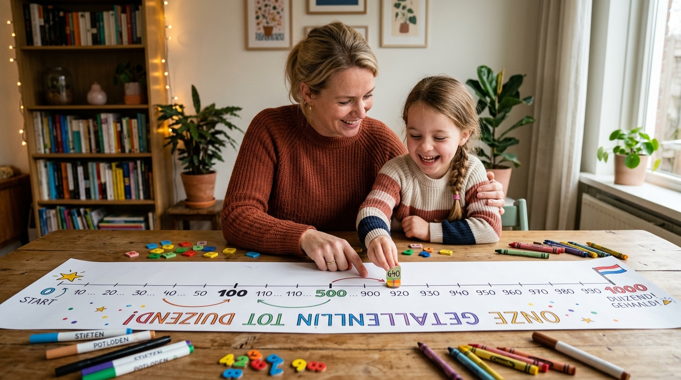 Kind oefent met getallen tot 1000 leren 9 jarige thuis - DotasToys blog