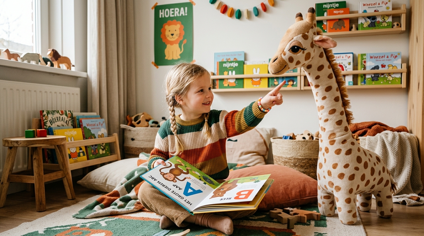Kind oefent met voorbereiden groep 1 lezen spelletjes thuis - DotasToys blog